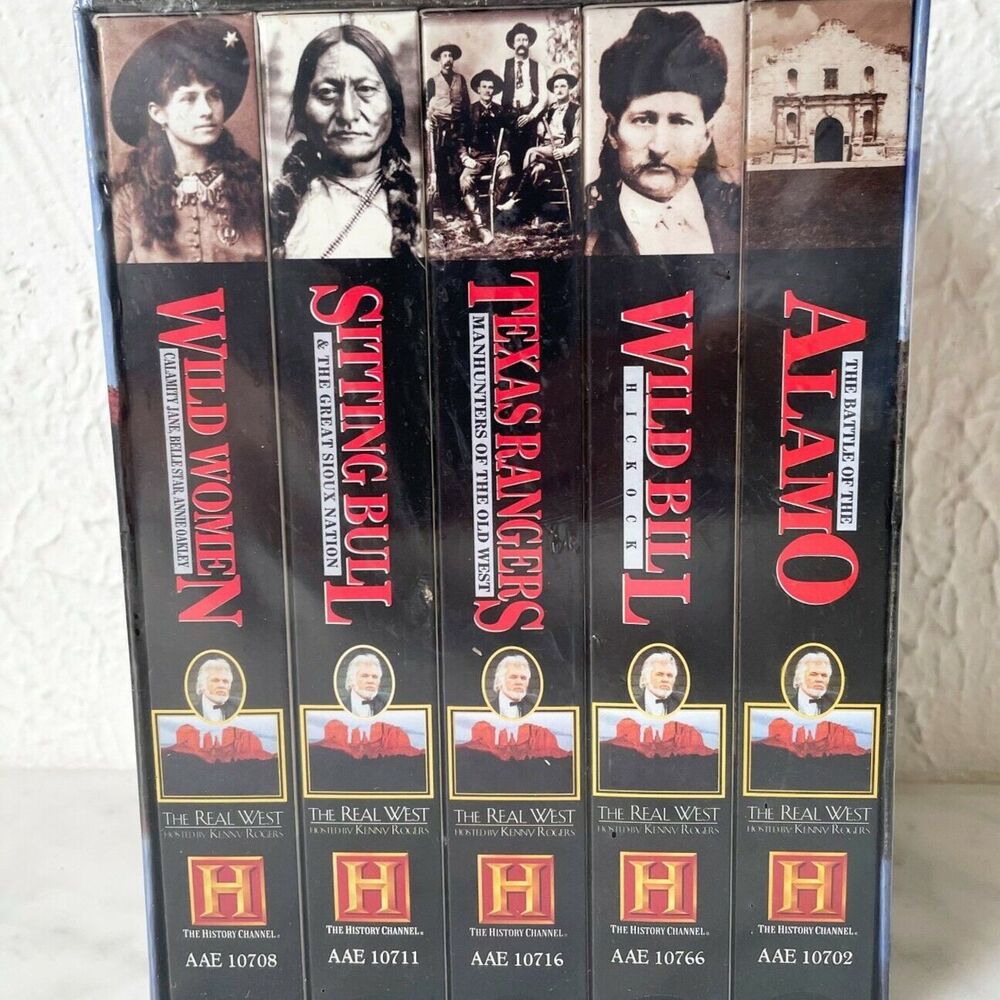 The Best of The Real West Host Kenny Rogers The History Channel 5 VHS Tape Set
